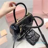 Designer Bag Shoulder Bag Luxury Handbag Chain Classic Mini Square Flap Bag Womens Check Velor Thread Leather Wallet Double Letter Solid