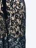 Robe longue noire ornée de cristaux New S-elf-Portrait