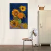 Wazon martwy z pięcioma słoneczami ręcznie robione Vincent van Gogh Impressionistów Canvas Art for Enterway Decor