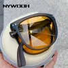 NYWOOH 2022 Składane okulary przeciwsłoneczne Kobiety Polaryzowane okulary przeciwsłoneczne Mężczyźni Nocne widzenie Driving Eyewear Portable Sunglas z okularami obudowa