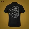 جديد PP Men's Polo Shirt Summer Skull Diamond Phillip Plain Short Sleeve Designer T Shirt Harajuku Tee Skulls Tops236Q