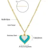 Pendentif Colliers ASONSTEEL Double Coeur Forme Charme Mignon Collier Or Couleur En Acier Inoxydable 45 5 cm Pour Les Femmes Parti Cadeau Bijoux Sautoirs