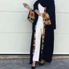 Musulmano Abaya Stampa Abito Cardigan Abito lungo Abiti Kimono Jubah Ramadan Medio Oriente Thobe Servizio di culto Abbigliamento preghiera islamica277q