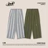 Men's Pants INFLATION Colorblock Twill Wide Leg Pants Men Spring Loose Fit Straight Suit Trousers Streetwear 230712