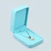 Ювелирные мешочки коробки для кольцевого ожерелья подвески мягкая синяя бархатная высококачественная роскошная упаковка красиво красиво