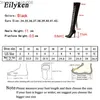 ブーツEilyken New Women's Knee Boots High Heels Sexy Dot Toe Zipper Winter Long Botas De Mujer Z230713