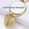 DIY Sublimation Ornaments Blank Car Pendants Round Angel Wing Necklaces Rearview Mirror Decoration Hanging Car Accessories Crative Festivals Birthday Gifts