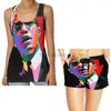 Men's Tracksuits Summer Funny Print Men Tank Tops Women Malcolm X Beach Shorts Sets Fitness Vest