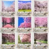 Tapestries anpassningsbara vägg tapestry mandala väggkonst dekoration vacker röd stor trädtryck vägg tapestry cherry blossom vägg hängande r230713