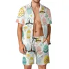 Chándales para hombres Happy Easter Men Sets Colorful Egg Graphic Casual Shorts Camisa de vacaciones Set Summer Trendy Custom Suit Ropa de talla grande