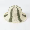 Chapéus de aba larga 2023 moda lazer dobrável tecido à mão colorido listrado chapéu de pescador protetor solar ao ar livre
