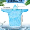 10/20/50 Pieces Rain Ponchos Adults Disposable Plastic Raincoats with Hood Portable Emergency Raincoats for Outdoor Activities L230620