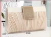 Evening Bags New Women's Folding Evening Bag Diamond Flash Clutch Wallet Chain Wedding Dinner Wallet Gold Silk Clutch Bag Direct Shipping Z230719