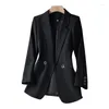 Abiti da donna Khaki Blazer Coat Primavera Autunno 2023 Moda coreano manica lunga Blazer Giacca da donna Casual Office Ladies Top