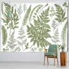 Tapestries Green Leafy Plant Picture Tapestry Wall Hanging Bohemian Style Natural Simple Living Room Aesthetics Room Home Decor