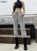 Women's Tanks Camis KLALIEN High Quality Vest Patchwork Stretch Harajuku Streetwear Crop Top Summer Elastic Casual Slim Sleeveless Camisole 230713