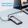 Fiş Güç Kablosu Baseus 4K 60Hz USB C HUB TİPİ TO TO ETHERNET PORT PD 100W Adaptörü MacBook Pro 3 0 Dizüstü Bilgisayar Tablet Aksesuarları 2307