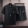 Mens Trailtsuits Yaz Tshirt şort 2 parça Set beyaz eşofman 3D harfler Vintage Streetwear Yaratıcı Desen Erkekler Kısa Kıyafetler 230712