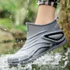 Rain Boots Men's Work Chef Shoes Outdoor Non-Slip Light Handing Shoes Shaxi Fishing Rain Boots Hållbara vattentäta gummifiskskor 230713