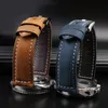 Klockarmband 20 mm frostat äkta läderrem Lämplig för Omega MoonSwatch Quick Release Mode Vattentäta sporttillbehör 230712
