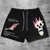 Shorts pour hommes Gym hommes Y2k mode entraînement Anime crâne imprimer Harajuku course pantalons courts été Baggy décontracté plage surdimensionné 6XL