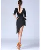 Vêtements de scène JUSTSAIYAN dame frangée Triangle robe latine Sexy une jupe adulte danse Costume femmes noir pratique