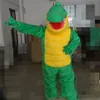 2019 High quality a green crocodile mascot costume with a big mouth for adult to wear258J