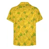 Camisas casuais masculinas fofas abacaxi com estampa de frutas tropicais Camisa de férias verão blusas masculinas tamanho grande 3XL 4XL