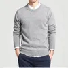 Camisolas Masculinas Caxemira Algodão Misturado Malha Camisola Masculina Pulôver 2023 Outono Inverno Roupas Simples Casual Negócios Básico Quente Homem Jumper