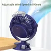 Electric Fans Mini Portable USB Clip Fan 4000mAh Rechargeable Water Mist Spray Fan Gear Wind Rotary Electric Air Cooling Ventilator Fan
