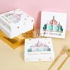 Emballage cadeau 1pcs Eid Mubarak Candy Box Ramadan Kareem Gift Box Chocolate Packaging Box Cookies Biscuit Visual Cake Box Happy Al-Fitr Eid Box x0713