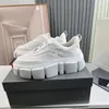 Monolith glanzend leer loafers mannen schoenen Gebreide stof Zwart witte dikke schoen Lichtgewicht rubberen reliëf zool sneakers trainer 02