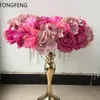 Dekorativa blommor Artificial Rose Hydrangea Garland Bröllopsdekoration Bord Flower Ball Arch Rings 45cm Mixcolor 10st/Lot Tongfeng