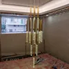 Lustres reguláveis longo lustre de cristal para escada moderno luxo led cristal lâmpada grande lobby villa pendurado luminária