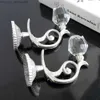 Curtain Poles 2 fashionable metal crystal glass curtain wall straps hooks hangers home decoration Z230713