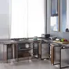 Armoires de cuisine en acier inoxydable, armoires de cuisinière simples, armoires latérales de repas économiques, personnalisation du support