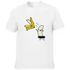 Men's T-Shirts Men's T-shirt Summer Cute Banana Fun Design Fashionable Men's T-shirt Top White O-Neck Casual Fashion T-shirt Street Clothing