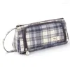 Plaid porte-crayon sac multicouche grande capacité stockage stationnaire porte-stylo organisateur étudiant fournitures scolaires