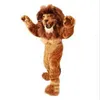 Haute qualité Lion mascotte Costume taille adulte courageux Lion dessin animé Costume fête déguisement usine directe 289E