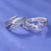 Bröllopsringar 20st/Lot Gothic Couples Angel Demon Wing Rings for Women Men Matching Friend Trendy Promise Ring Wedding Jewelry Gift 230713