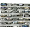 Band Ringen 30 stks/partij Ontwerp Mix Spinner Ring Draaien Rvs Mannen Mode Spin Mannelijke Vrouwelijke Punk Sieraden Party Gift groothandel L Dhclm