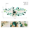 Coiffes faites à la main mariage vert cristal cheveux peignes accessoires mariée casque bijoux strass insérer peigne pour les femmes