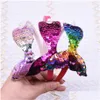 Главные повязки милые блестки для девочек Rainbow Mermaid Gears Hair Bands Corea Fashion Headress 8 Color