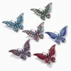 Brooches Colorful Butterfly Brooch Wedding Party Crystal Rhinestone Insect Broche Mujer Bouquet Hijab Scarf Pin Jewelry Accesories