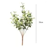 Fleurs décoratives cadeau décoration de la maison mariage ornement Po accessoires Faux verdure branche d'eucalyptus artificielle bégonia feuilles plantes mur