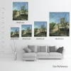 Impressionistische canvas kunst windmolen op Montmartre handgemaakte Vincent van Gogh schilderij landschap artwork moderne woonkamer decor