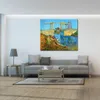 Most Langlois w Arles with Women Make ręcznie robione Vincent van Gogh Impressionist Canvas Art for Enterway Decor