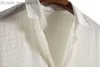 Męskie koszule 2023 Summer New Beige White Shirt Trend mody Mash