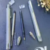 2st/lot Märke Metal Braid Penna Och 0,7 mm Penns Set Med Chrome Utnämning Mekaniskt kontorspapper