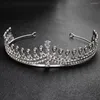 Acessórios para o cabelo de noiva de casamento de alta qualidade, cristais de strass, tiaras e coroa com pente, designer de noiva